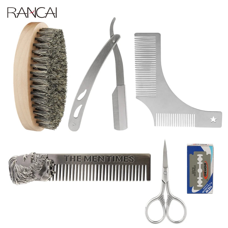 Professional Shaving Beard Brush 5 Piece Set