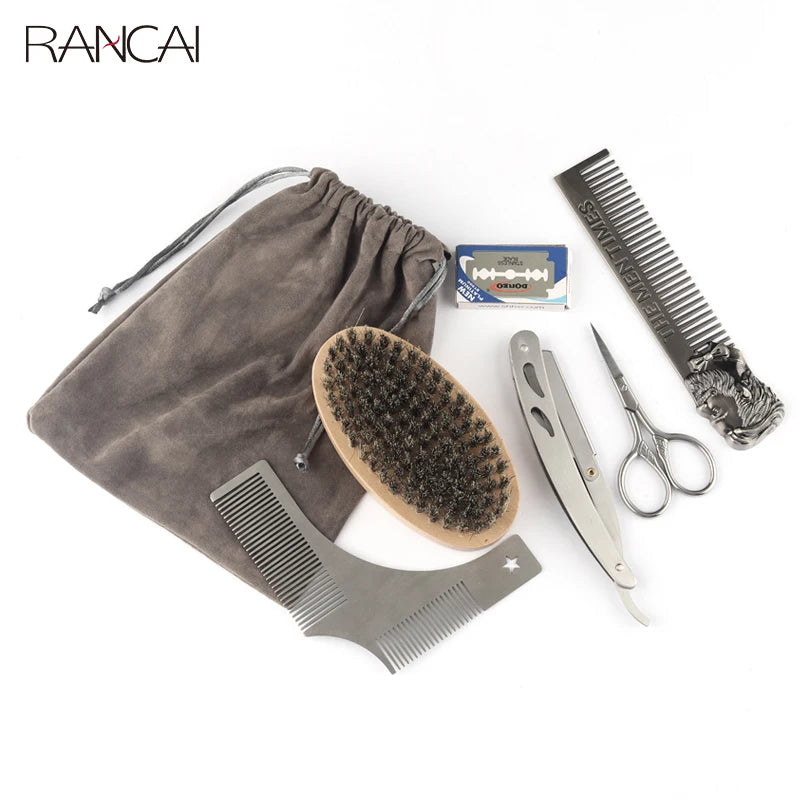 Professional Shaving Beard Brush 5 Piece Set