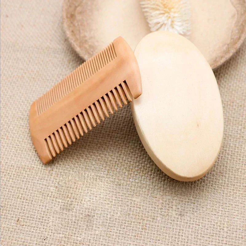 Boar Bristle Wood Beard Brush Kits With Gift Bag