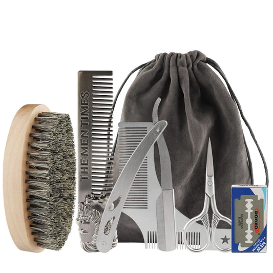 Professional Shaving Beard Brush 5 Piece Set