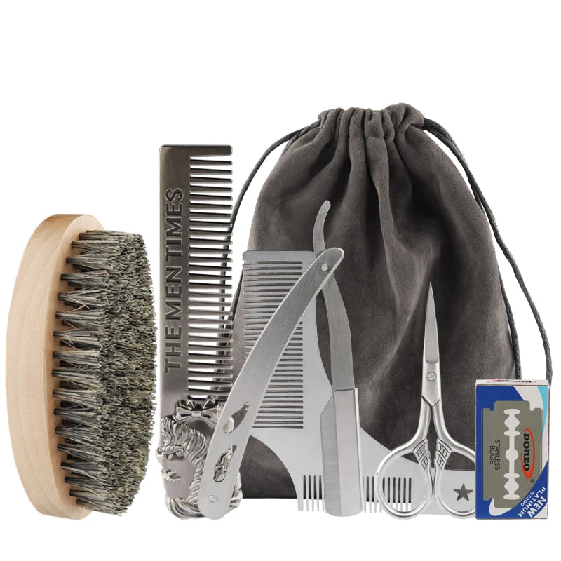 Professional Shaving Beard Brush 5 Piece Set