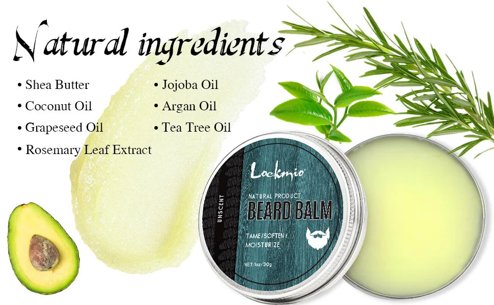 5pcs/set Beard Oil Balm for Men