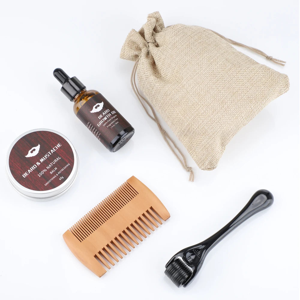 4pcs/set Beard Growth Kit