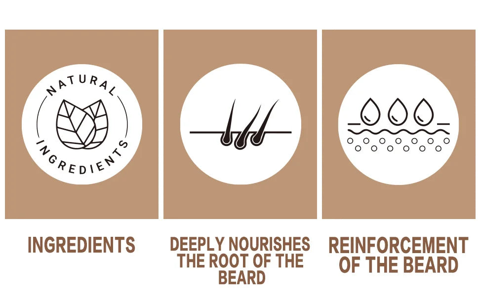 5pcs/set Beard Oil Balm for Men