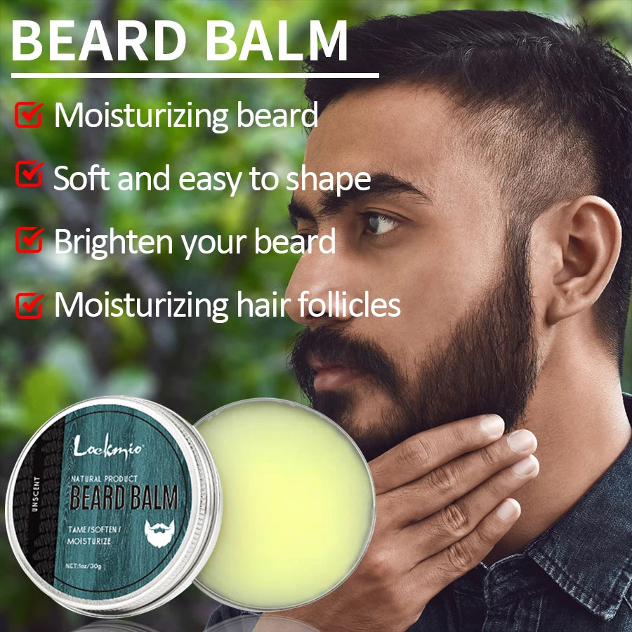 5pcs/set Beard Oil Balm for Men