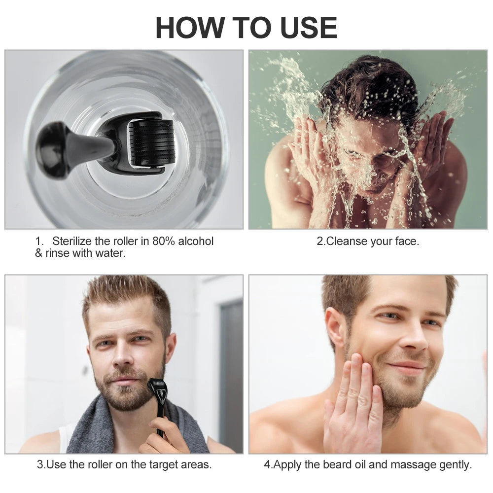 4pcs/set Beard Growth Kit