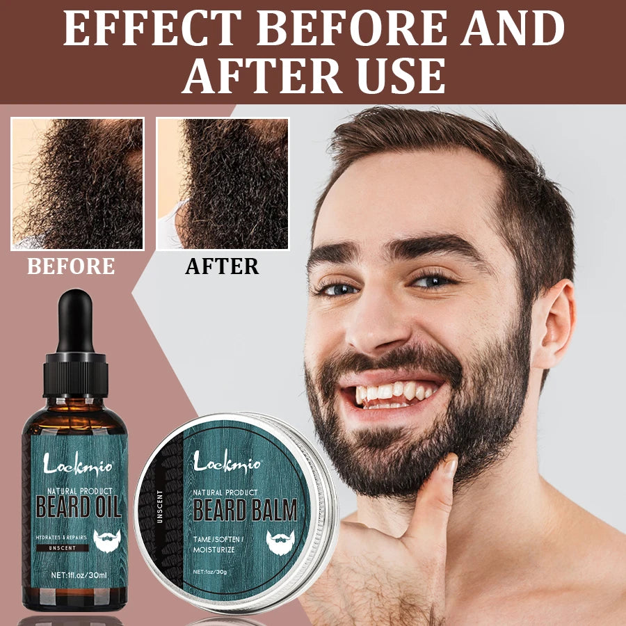 5pcs/set Beard Oil Balm for Men