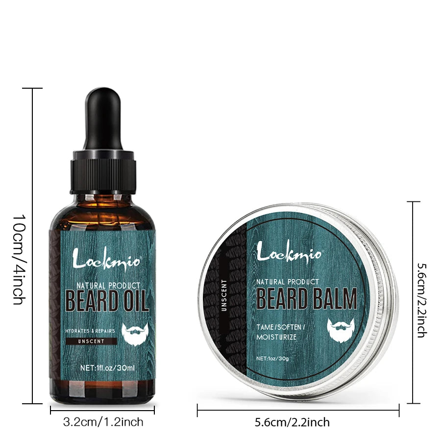 5pcs/set Beard Oil Balm for Men