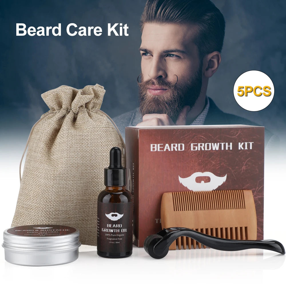 4pcs/set Beard Growth Kit