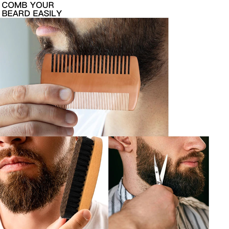 5pcs/set Beard Oil Balm for Men